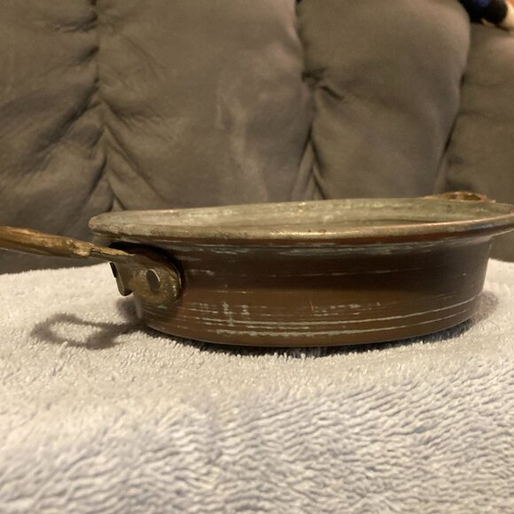 VTG 1930's Copper Escargot/Egg Poacher Pan with Brass Handles-France-6.5" D-GUC - Picture 9 of 9